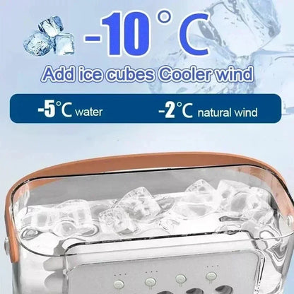 3-in-1 Mini Air Cooler Fan - Portable Humidifier with LED Night Light for Home, Office & Bedroom Cooling