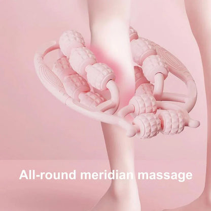 Portable Round Massager Roller – Waist, Abdominal & Leg Clip Tool for Cellulite, Stovepipe & Meridian Massage