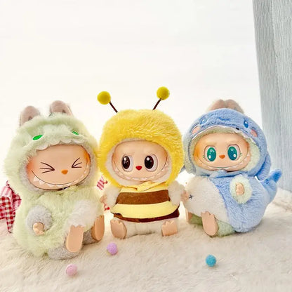 Labubu 15-17cm Pendant Sitting Baby Shark Bee Dinosaur Cute Doll Accessories & Decoration Clothes