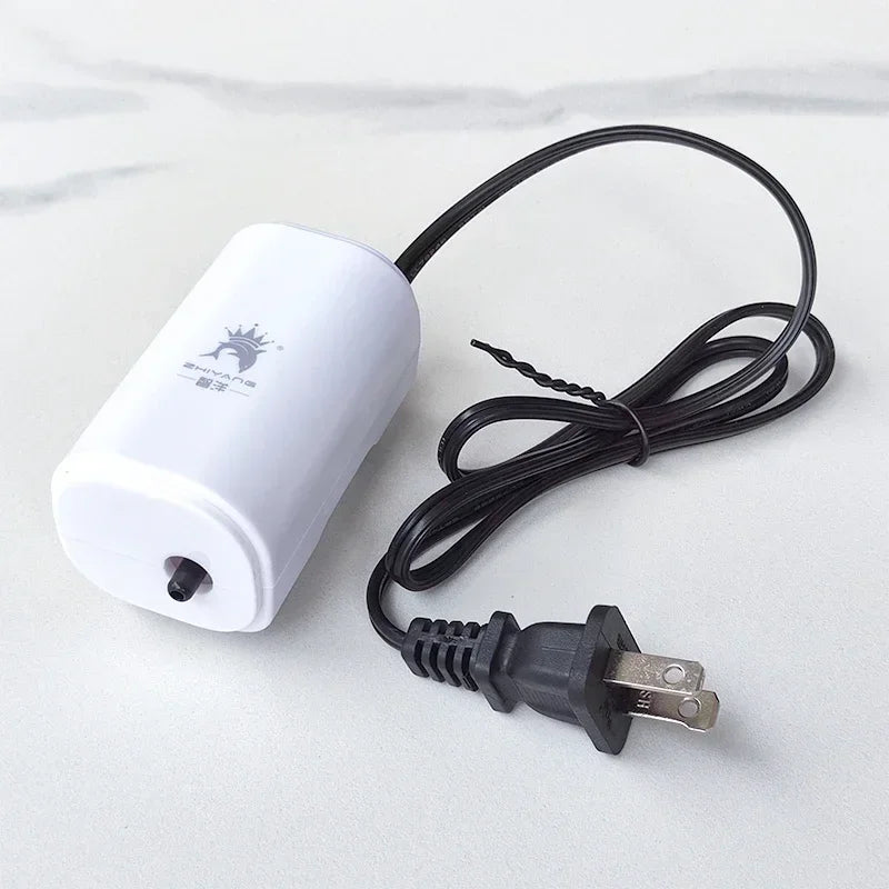 Ultra Silent 3W Aquarium Air Pump - 220V-240V Mini Fish Tank Oxygen Compressor (110V Option)