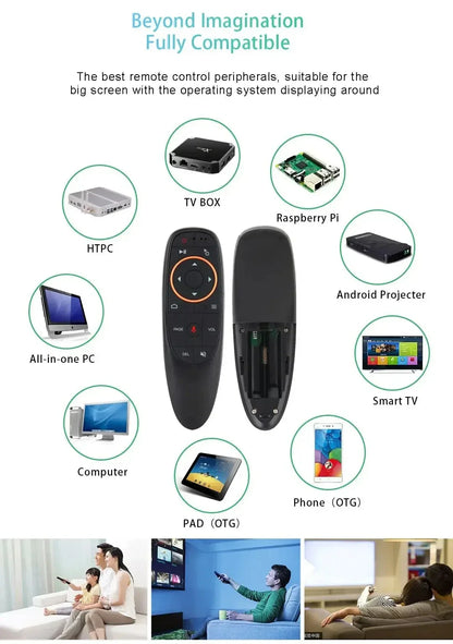 G10S Air Mouse Voice Remote Control – 2.4G Wireless Gyroscope & IR Learning for Android TV Box H96 MAX X88 PRO HK1