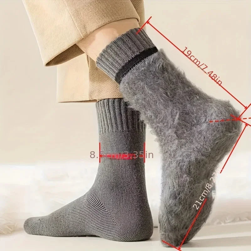 Ultra Thick Wool Socks for Men – Fleece-Lined Warm Autumn & Winter Cold-Resistant Long Socks, Perfect Gift