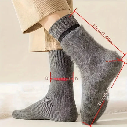 Ultra Thick Wool Socks for Men – Fleece-Lined Warm Autumn & Winter Cold-Resistant Long Socks, Perfect Gift