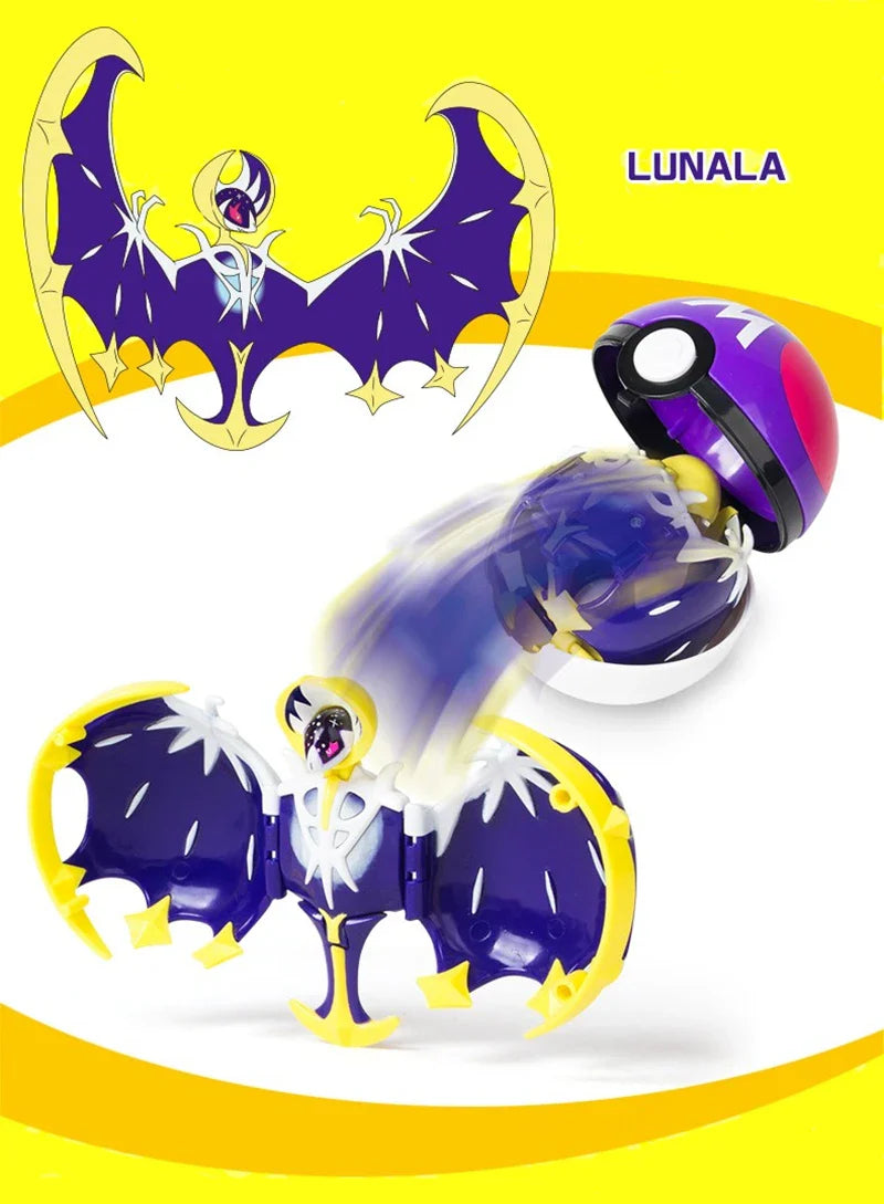 Pokemon Action Figures Set – Pikachu, Gengar, Dragonite, Snorlax & Pokeball Toys