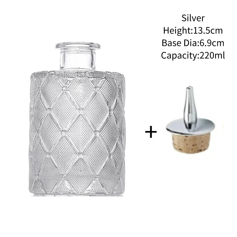 Vintage Glass Cocktail Bitters Bottles — Stainless Steel Cap Seasoning & Bar Accessories for Kitchen & Bartender Use