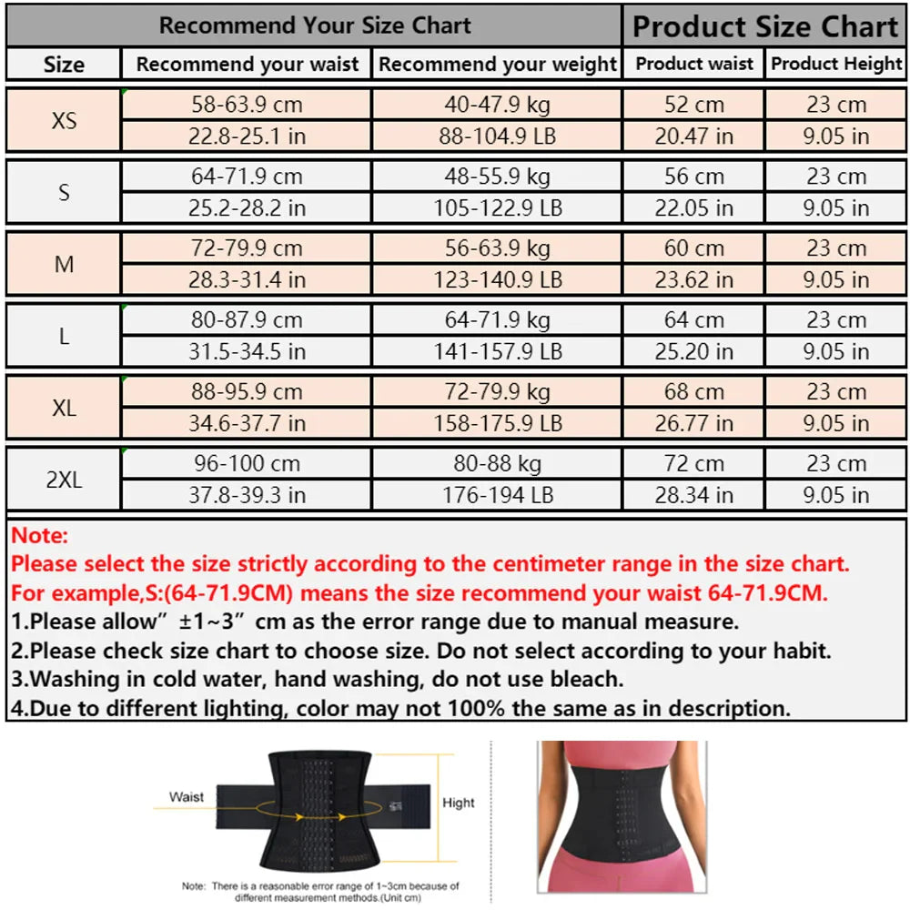 Women’s Waist Trainer – Tummy Control Slimming Body Shaper & Flat Belly Corset Belt