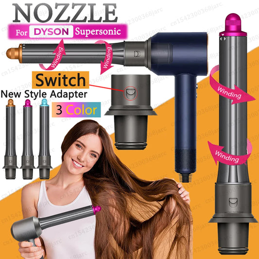 Automatic Curling Nozzle Attachment – Upgraded Hair Dryer Accessory for Dyson Supersonic HD16, HD15, HD08
