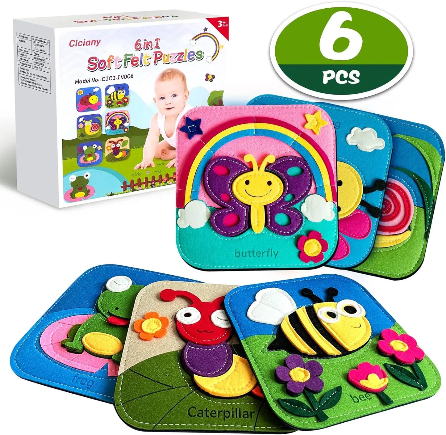 Montessori Busy Book for Kids – Color, Shape & Animal Cognition, Early Education Giraffe Quiet Book, Fine Motor Skills Toy