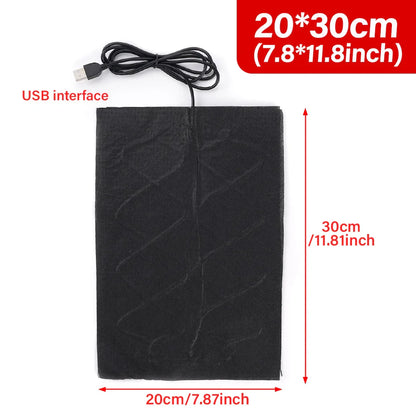 5V USB Carbon Fiber Heating Pad – Fast Electric Infrared Hand & Body Warmer for Winter