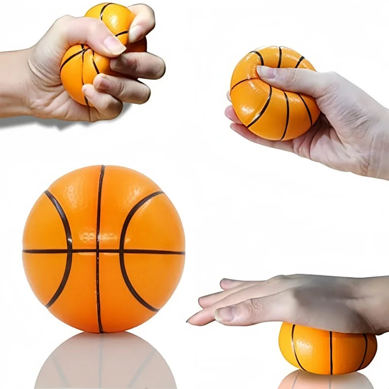 12pcs Soft Foam Sports Balls – Stress Relief Soccer, Basketball, Baseball & Tennis Toys