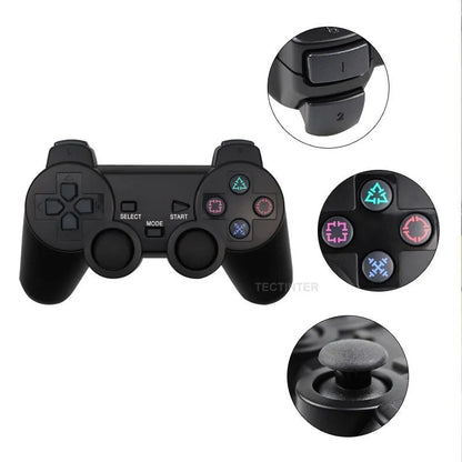 Wireless Gamepad for Sony PS2 – Controller with Double Vibration Shock Joystick for PlayStation 2 & USB PC