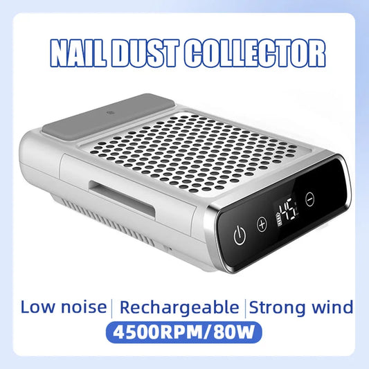 Powerful Nail Dust Vacuum Collector – Professional Nail Dust Extractor with Reusable Filter, Adjustable Speed Manicure Equipment