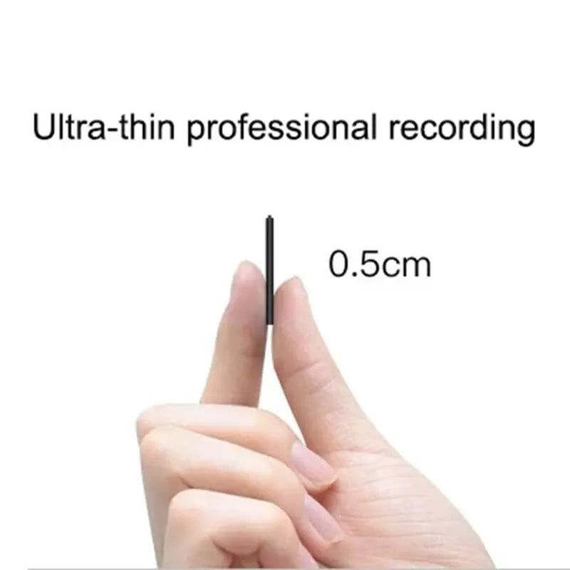 Ultra-Thin Mini Voice Recorder — Professional Sound-Activated HD Dictaphone with Noise Reduction & Portable MP3 Player