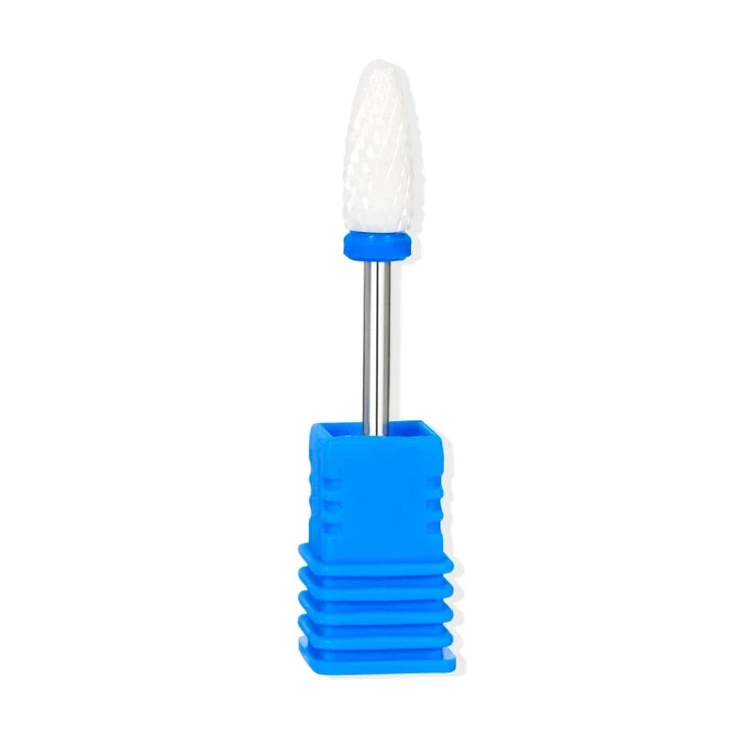5pcs Ceramic Nail Drill Bit Set - Electric Nail Cutter Bits for Manicure & Pedicure Machine, Nail Accessories & Tools