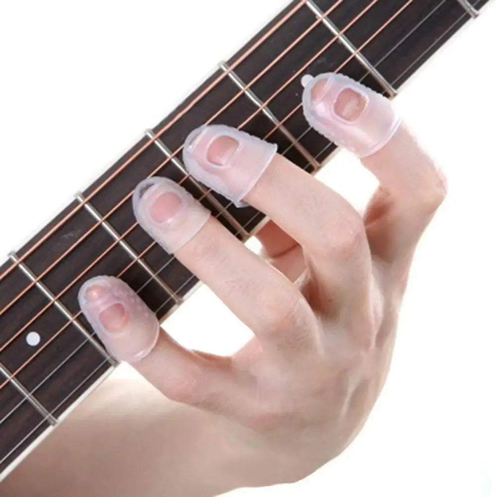 5pcs Finger Cover Anti-Slip Gloves - Relief Play Pain Hands Coat for Ukulele, Electric Acoustic Guitar, Stringed Musical Instruments