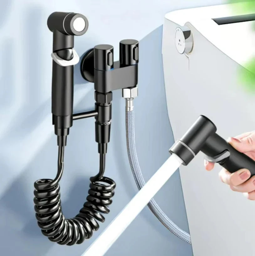 Toilet Cleaning Bidet Sprayer Set - Portable Cold Water Handheld Bathroom Wash for Toilet & Anal Douche Accessories