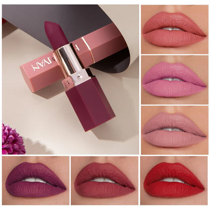 Matte Lipstick – Long-Lasting, Non-Fading Multi-Color Lipstick, Available in 6 Shades