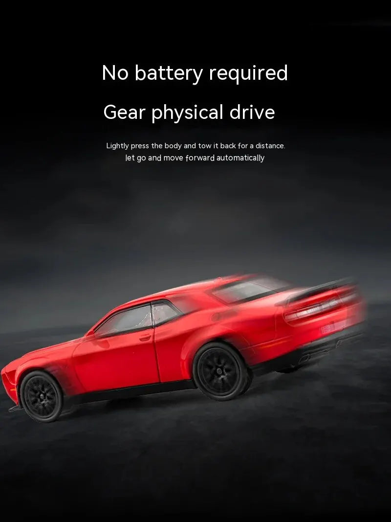 Dodge Challenger Hellcat 1:32 Scale Die-Cast Toy Car – Pull Back Model with Sound and Light Features