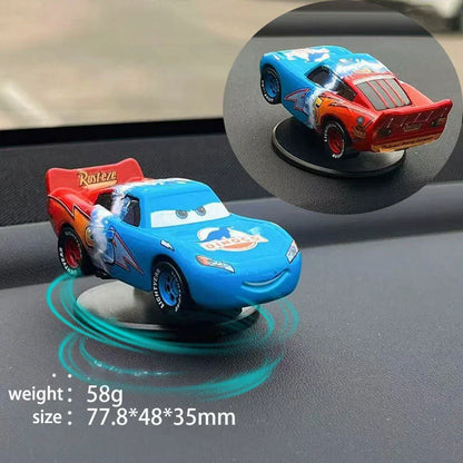 Car Dashboard Ornament — Lightning McQueen & AE86 Drift Rotating Auto Decoration for Center Console