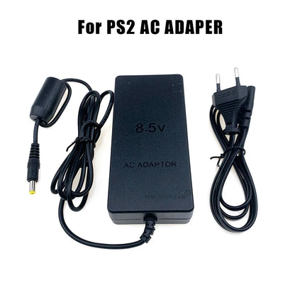 New Power Supply for PS2 Slim – Replacement AC Adapter Charger, 100-240V, DC 8.5V for 70000 Console (EU/US Plug)