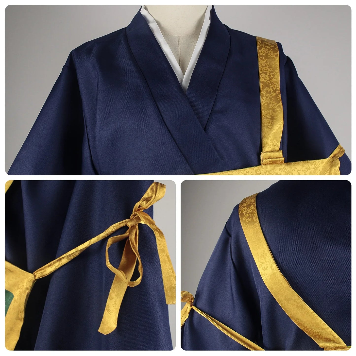 Geto Suguru Cosplay Costume — Black & Blue Kimono School Uniform Anime Outfit for Men & Women Halloween
