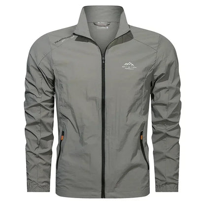 Men’s UPF100+ Summer Windbreaker - Lightweight UV Sun Protection Jacket with Zip Pockets for Outdoor Activities