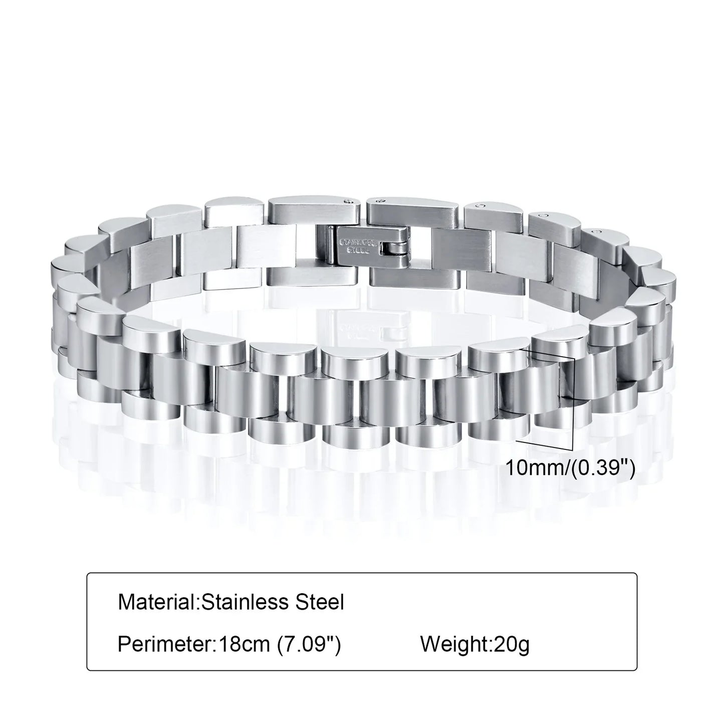 Vnox Stainless Steel Watchband Bracelet for Men & Women – Classic Link Chain Bangle Unisex Jewelry