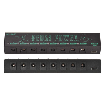 M-VAVE Pedal Power Supply – 8 Isolated DC Outputs for Guitar Pedals and Effectors