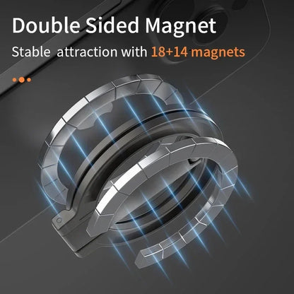 Double-Sided Magnetic Phone Ring Holder – MagSafe Kickstand, Magnet Grip for iPhone 16/15/14, Huawei & Xiaomi