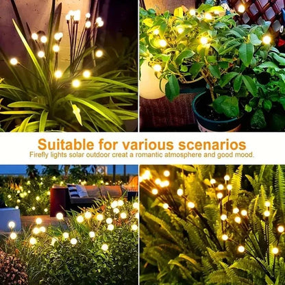Solar Wind Firefly Garden Lights – LED Outdoor Lawn Lamp with Wind-Driven Effect, Landscape Ground Plug Holiday Garden Decoration