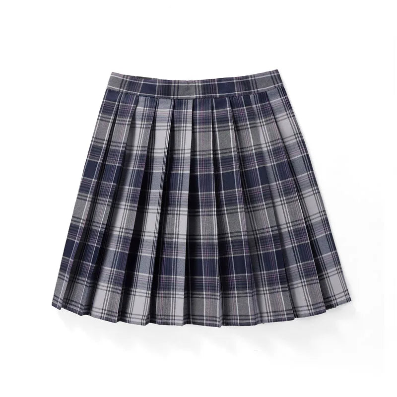 Women’s High Waist A-Line Skirt – Summer Harajuku Style Black Mini Pleated School Girl Uniform