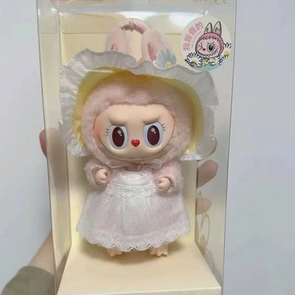 Mokoko Sweetheart Pink Labubu Doll Pendant — Cute 1:1 Replica Ornament, Christmas Gift for Kids