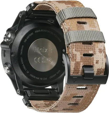 QuickFit 22mm/26mm Nylon Braided Watch Strap for Garmin Fenix 7/7X/6X Pro/Epix Pro Gen 2 – Durable Sport Replacement Band