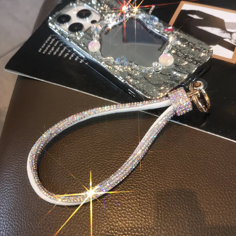 Luxury Rhinestone Mobile Phone Lanyard Wrist Chain - High-End Diamond-Encrusted Bracelet - Antiloss Reinforced