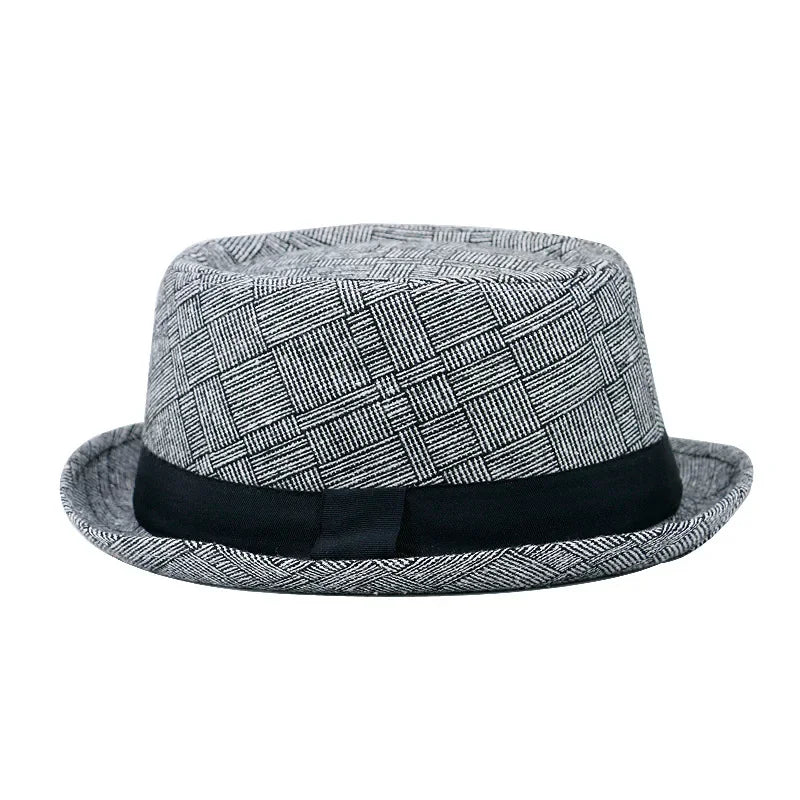 Cotton Sun Protection Jazz Hat for Men - Retro Style Top Hat for Outdoor Hip-Hop and Street Dance