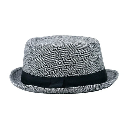 Cotton Sun Protection Jazz Hat for Men - Retro Style Top Hat for Outdoor Hip-Hop and Street Dance