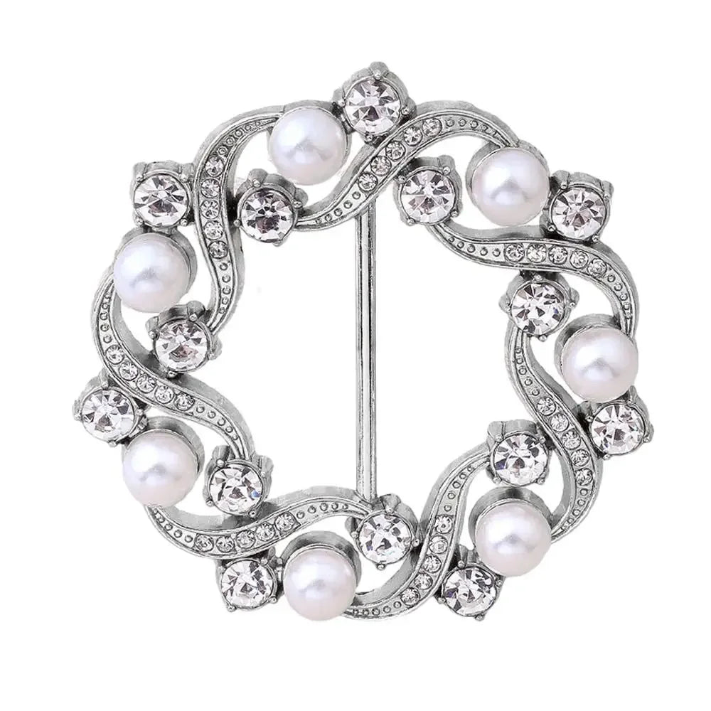 Scarf Buckle & Ring – Shawl, T-Shirt, Waist Clip Brooch, Silk Clasp Fashion Jewelry Accessory