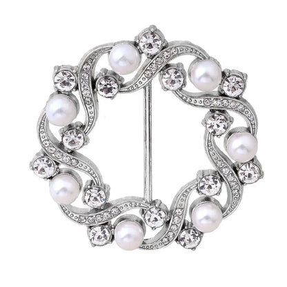 Scarf Buckle & Ring – Shawl, T-Shirt, Waist Clip Brooch, Silk Clasp Fashion Jewelry Accessory