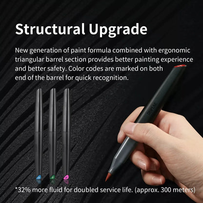 DSPIAE Water-Based Soft Tip Marker Set – Eco-Friendly Base & Metallic Color Model Paint Markers for Detailing & Crafting