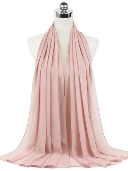 Women’s Solid Chiffon Instant Hijab – Ready-to-Wear Islamic Scarf, Muslim Shawl & Arab Head Wrap