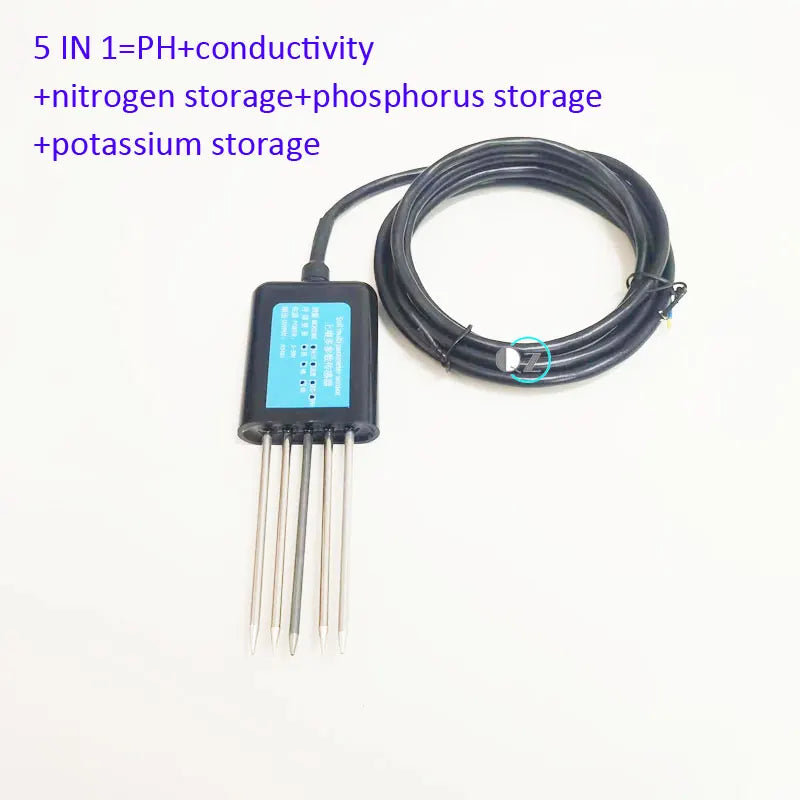 7-in-1 RS485 Modbus Soil Sensor – NPK, pH, EC, Temperature, Humidity & Moisture Tester for Agriculture