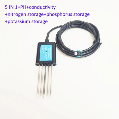 7-in-1 RS485 Modbus Soil Sensor – NPK, pH, EC, Temperature, Humidity & Moisture Tester for Agriculture