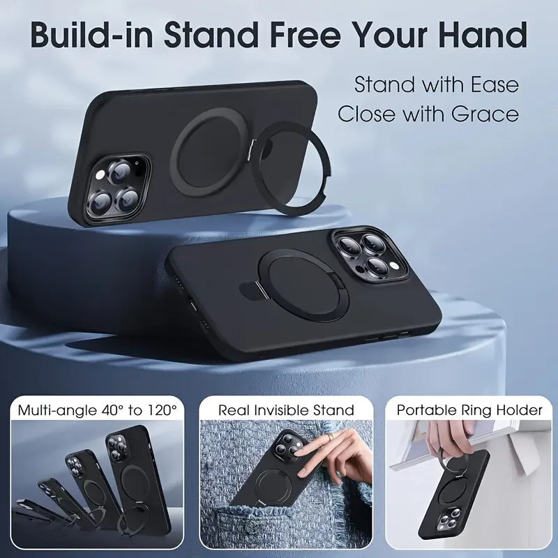 Luxury Magnetic Armor Case — Shockproof Wireless Charging Cover for iPhone 11–17 Pro/Max/Air