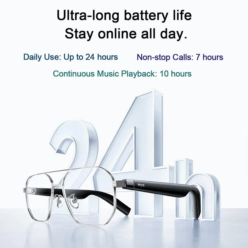 XIAOMI MIJIA Smart Audio Glasses Joyful Edition — Bluetooth 5.2, Detachable Headset, Long Standby, 2h Fast Charge, Anti-Leakage Sound