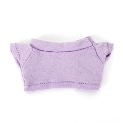 Cotton Short-Sleeve Labubu Doll Clothes – 14-17cm Solid Color T-Shirt Dress-Up Accessories for Plush DIY Toys