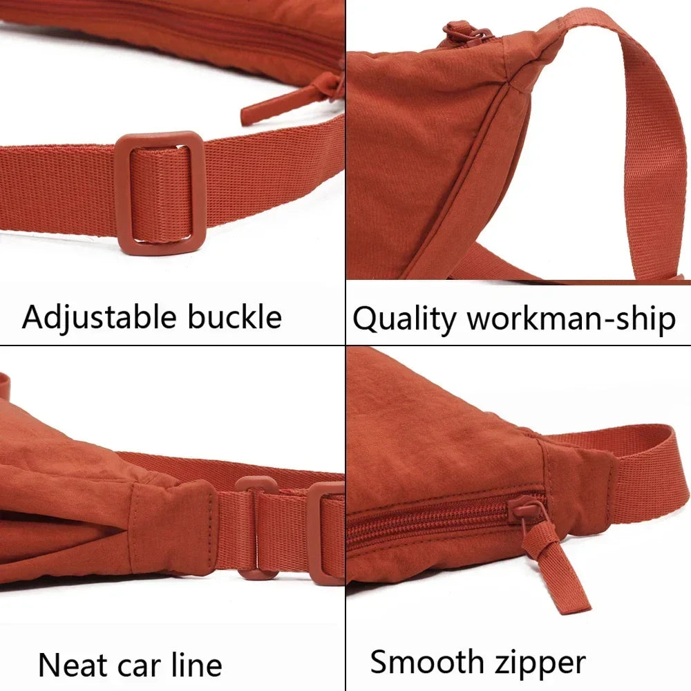 Nylon Hobo Chest Shoulder Bag – Large Capacity Half Moon Crossbody Messenger for Women, Travel & Everyday Use
