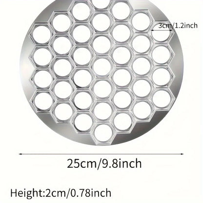 37-Hole Aluminum Dumpling Maker - Ravioli Press Pastry Mold for Homemade Pasta, Dumplings & Meat Filling Kitchen Tool