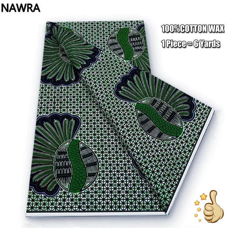 Original 100% Cotton African Wax Print Fabric - Soft Ankara Batik DIY Pagne