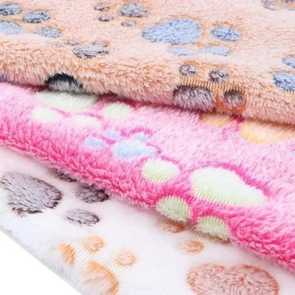 Cute Fleece Pet Bed Mat Cover - Soft Warm Blanket Towel for Small Medium Large Dogs & Cats