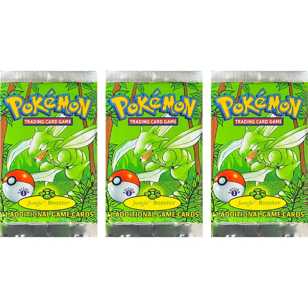 Pokémon Booster Packs Base Fossil Jungle - 11 Cards Per Pack & 36 Pack Booster Box Proxy Game Cards Collection